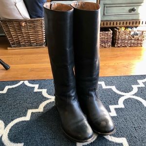 Frye Black Melissa Button Back Zip Boot